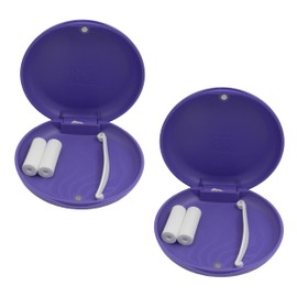 Dentojoy Slim Aligner Case/Aligner and Retainer Case/Dental Orthodontic Retainer Box - Violet Color with 2 Pcs Aligner Chewies and 1 Pcs of Aligner Retriever Remover Tool with each Pack