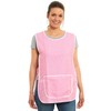 Ladies Gingham Design With Piping Tabard Apron Overalls Front Pocket