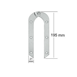 VORMANN Ladder tape, ladder hinge, stepladder tape, folding ladder tape, wooden ladder tape, galvanised steel, weather-resistant, set of 2, 195 x 21 mm, made in Germany