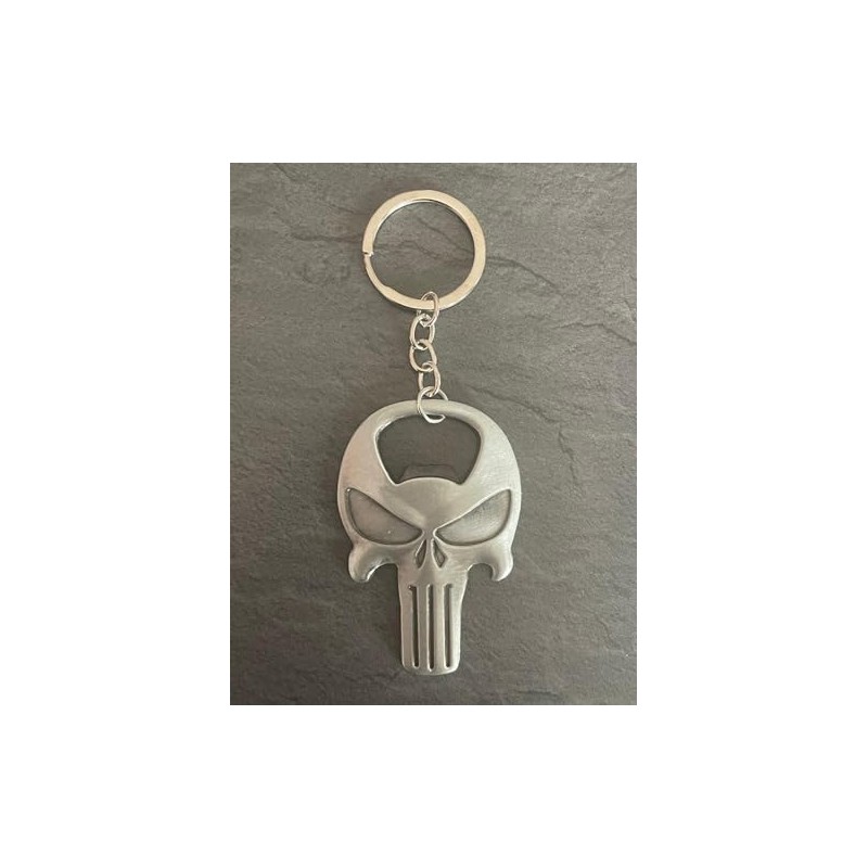 Generic Skull Keyring Bottle Opener Compatible with Punisher Superheroes Gadget