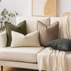 MIULEE Pack of 2 Khaki Pillow Covers 26x26 Inch Decorative