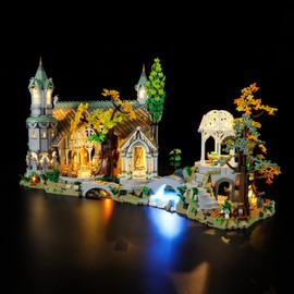 YEABRICKS LED Light for -10316 Lord of The Rings The Lord of The Rings: Rivendell Building Blocks Model (Building Set NOT Included)