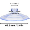 AccEncyc Suction Cup 65mm/2.5'' Glass Suction Pads Clear PVC Sucker
