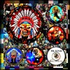 IRON MAIDEN MONSTER OF ROCK SMALL PINS ALBUM COVER COLLECTION