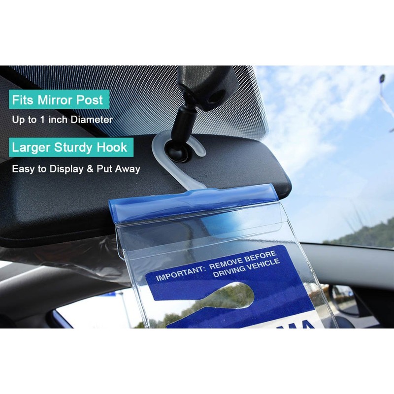 Handicap Parking Placard Holder - Disabled Parking Permit Holder Hanger