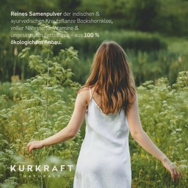 Kurkraft® Activated Fenugreek, Organic Certified & Laboratory Tested, Vegan, 2,400 mg (600 mg per capsule), 180 Capsules, No Additives, Carefully Made in Germany