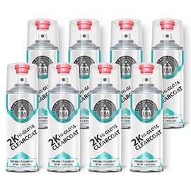 ERA Paints 2K High Gloss Automotive Clear Coat Spray/Aerosol Can – Professional Quality & Finish - Easy to Use – Best Value (8 pack)