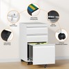 AFAIF 3 Drawer Mobile File Cabinet with Lock, Rolling File