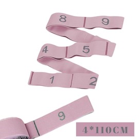 FENQURO Yoga Stretching Band, fitnessbänder, Fitnessbänder Band Yoga Stretch Gurt mit 9 Schlaufen, Hochelastischer Gymnastikband, Upgrade Erweitern Yoga Stretching Strap Effektives Dehnung（Rosa）