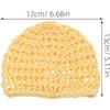 Anneome Gorro de Crochet Redecilla Pelo 4piezas de Poliéster Reutilizable