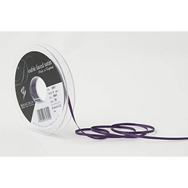 Berisfords Double FACE Poly Satin Ribbon, BlackBerry, 3 mm