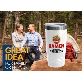 Ramen Lover White Edition Viking Tumbler 20oz - my noodle obsession - Food Lovers chicken pumpkin vegan pantry spicy noodles