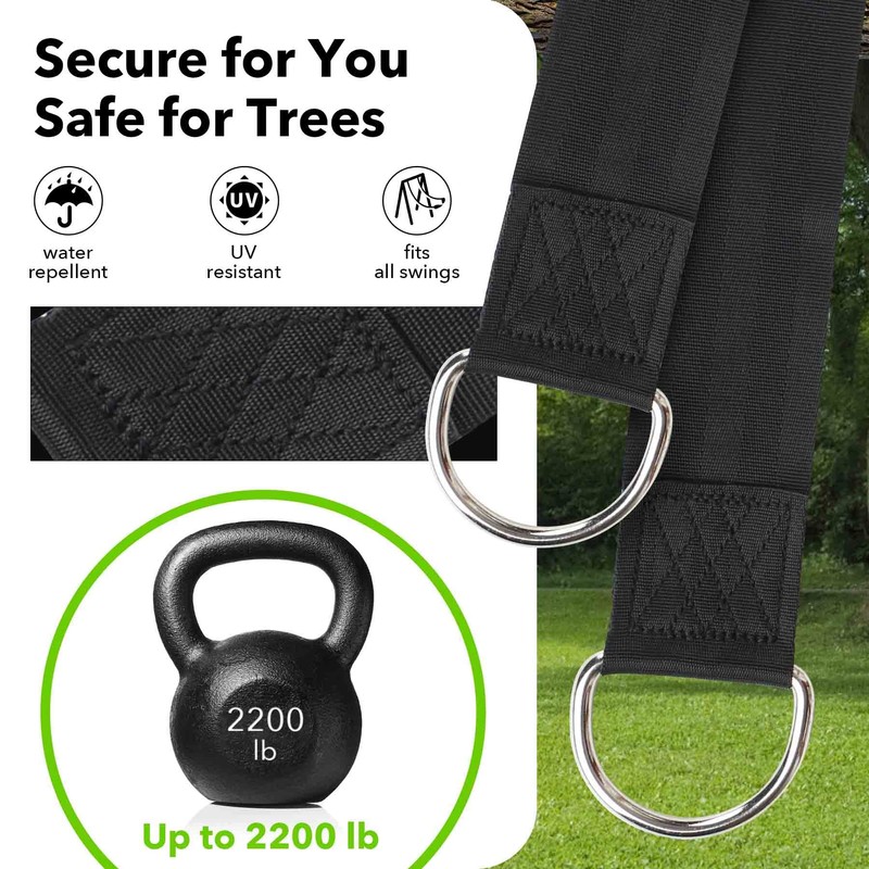Frocopo Tree Swing Strap Hanging Kit, 5FT Extra Long Tree