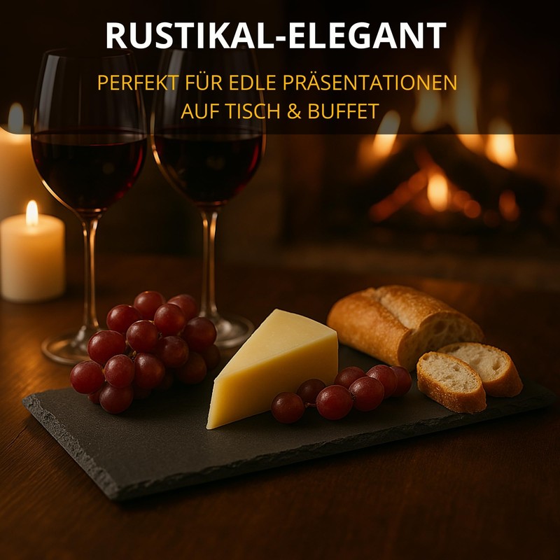 Thiru Premium Slate Plates, for Serving and Labelling, Ideal as