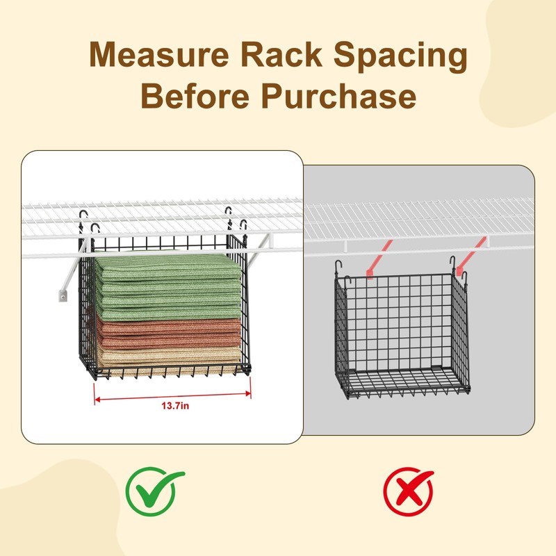 Lyuwanxian 4-Tier Hanging Closet Organizer with 360°Rotating Hooks – Foldable