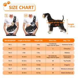 Gloppie Small Dog Carrier/Cat Carrier with Adjustable Strap, Hands-Free Sling for Pets, Puppies, Travel Bag, for Small Dogs and Cats Under 5 kg, Paw & Bone Pattern, Black, M