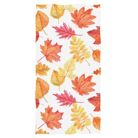 Wamika Maple Leaf Hand Towels Autumn Fall Face Towel Ultra Soft Highly Absorbent Guest Towel Portable Travel Kitchen Tea Towels Washcloths Bathroom Decor Housewarming Gifts 16" X 30"