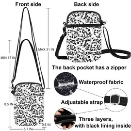 JNIAP J & S Crossbody Bag Zero Dog Gifts Horror Monster Gifts Horror Movie Shoulder Bag, Many Bones Cb, Fit