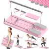 PRO 7-in-1 Multifunctional Pilates Board 40LB Resistance, Foldable Pilates Reformer