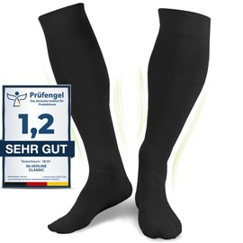 Medical Compression Socks for Men and Women 60% Organic Cotton, beige