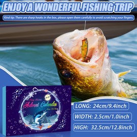 Tylices Fishing Advent Calendar 2025, Fishing Calendar, 24 Fishing Bait Set, Fishing Lover, Christmas Calendar, Fishing Advents, Gift for Fishermen, Adults, Teenagers, Boys