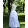 FEOYA Tulle Overskirt Wedding 4 Layers Overlay Long Tutu Skirts