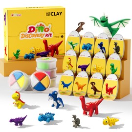 ARTPAR Air Dry Clay Kits,Dinosaur Modeling Magic Clay for Kids,12 Box Dinos DIY Art Crafts Kit,Safe & Non-Stick with Sculpting Tools & Tutorials, Family Party Favors for Boys & Girls Age 3-12 Year