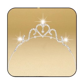 Kilshye Tiaras y coronas de princesa para niña, corona de diamantes de imitación plateados, accesorio para el cabello para niñas y mujeres (E)