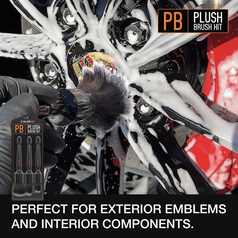 Suds Lab PB Plush Brush Kit 3 Pack- Ultra-Soft Synthetic