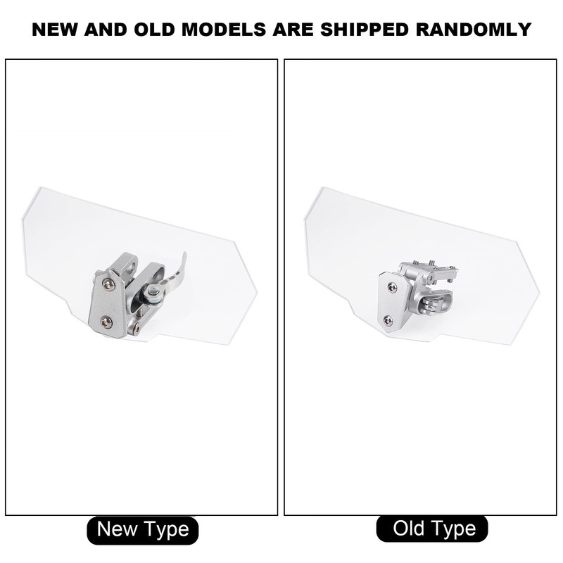 Motorcycle Wind Deflector, Motorcycle Windscreen, Adjustable, Clip-On Windscreen Extension, Universal