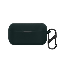 kwmobile Silicone Cover Compatible with Technics EAH-AZ60M2 - Case Cover Stick-On Skin with Clip - Dark Green