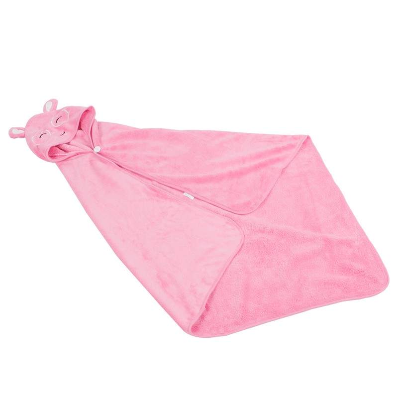Kids Bath Towels Hooded Cartoon Bathrobe Thicken Coral Fleece Soft