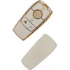 for Benz Key Fob Cover with Keychain, White Soft TPU