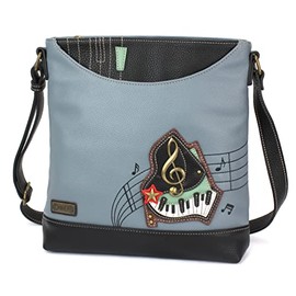 CHALA Handbag Sweet Messenger Mid Size Tote Bag - Piano Blue Gray