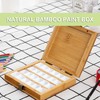 RoseFlower Wooden Watercolor Paint Palette Tray, Palette Paint Case with