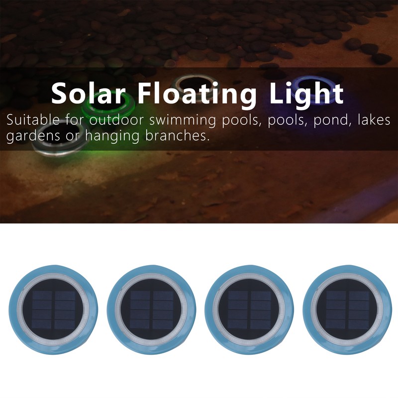 4Pcs Solar Floating Lights Waterproof LED Swimming Pool Lamp Solar