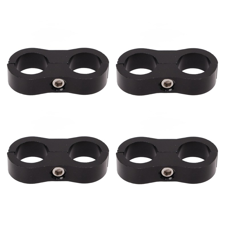 4 Pcs 8AN Hose Separator Clamp Fuel Line Mounting Clamp