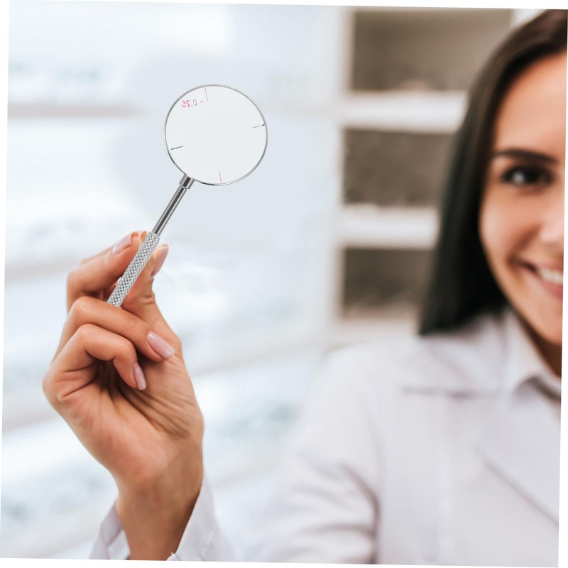 CLISPEED 2Pcs Cross Cylinder Lens Tool Set Round Optical Diopters