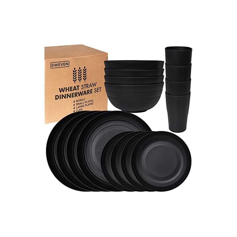 Wheat Straw Dinnerware Sets | Unbreakable Dinnerware Sets | Dishwasher