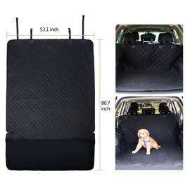 SUV Cargo Liner for Dogs,Waterproof Trunk Cover for Dogs Thick with Side Walls Bumper Flap Protection Easy Clean Durable Travel Pet Cargo Liner for SUV Jeep Truck