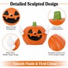 Middle Finger Pumpkin Halloween Ornament Spooky Decor Resin Rude Figurine