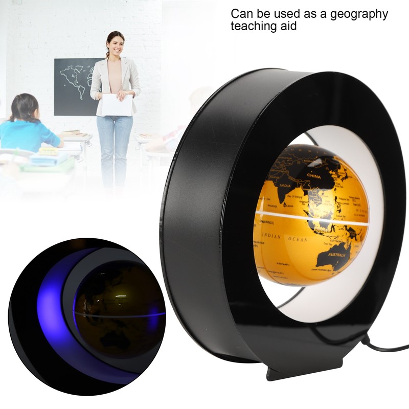 Floating Globe Magnetic Levitation World Map Ball Desktop Decoration with