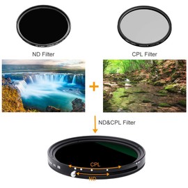 77mm Variable Fader ND2-ND32 ND Filter and CPL Circular Polarizing Filter for Tamron 35-150mm f/2.8-4 Di VC OSD Lens