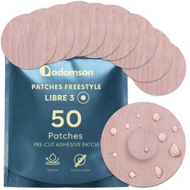 Freestyle Libre 3 Waterproof Plasters - Pack of 50, Durable, No Glue in the Centre, Non-Irritating, Easy to Apply & Remove - for Sports, Swimming, Daily Use - Beige