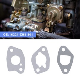 YINETTECH 2 Sets Carburettor Gasket Set 16221-ZH8-801 Compatible with Honda GX120 GX140 GX160 GX200 168F Petrol Engine Carburettor Air Filter Heat Shield Gasket