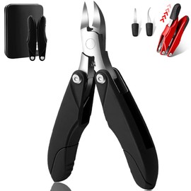 GAROGYI Toenail Clippers for Thick Nails, Folding Design Toenail Clippers, 3 in 1 Toenail Clippers, Easy to Carry and Store, Foldable and Durable Toenail Clippers for Men and Women (Black)