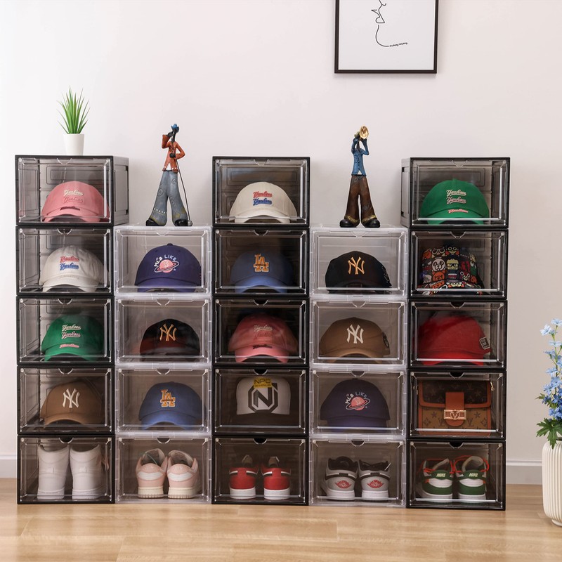 Attelite Hat Organizer for Baseball Caps, set of 6, Stackable