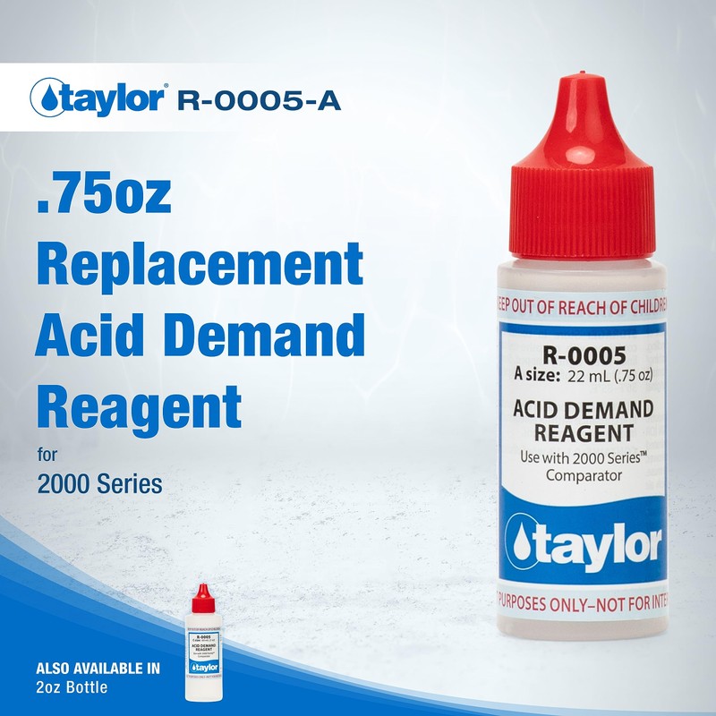 Taylor R-0005-A, Acid Demand Reagent for 2000 Series, 0.75 Ounce,