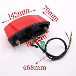 SUNDELY® UNIVERSAL MOTORCYCLE BIKE LED REAR TAIL BRAKE STOP NUMBER PLATE LIGHT E-mark 557444