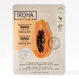 Iroha Nature - Exfoliating Face Mask with AHA, Papaya and Fruit Acids | Soft and Revitalised Skin | Exfoliating and Revitalising Face Mask | 100% Biodegradable and Vegan
